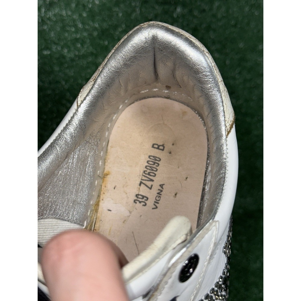 ZADIG & VOLTAIRE ZV1747 Low-Top Glittery Sparkle Sneakers Womens Size 8 US 39 EU - Picture 9 of 10